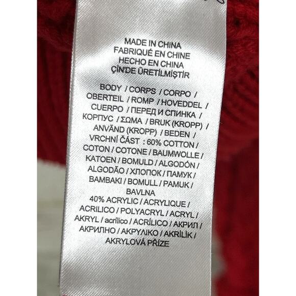 Lauren Ralph Lauren Women’s M Red Cable-Knit Pullover Turtleneck Sweater NEW - Picture 7 of 8